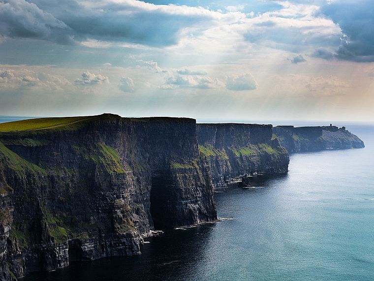 cliffs, sea - desktop wallpaper