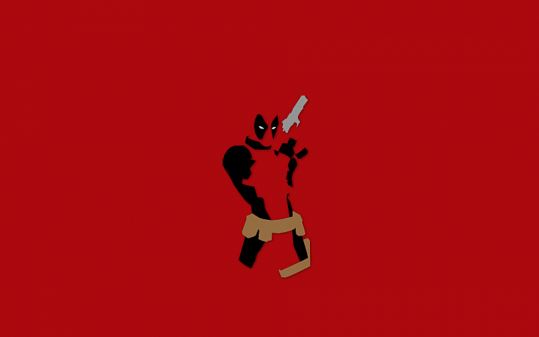 minimalistic, comics, Deadpool Wade Wilson, Marvel Comics - desktop wallpaper