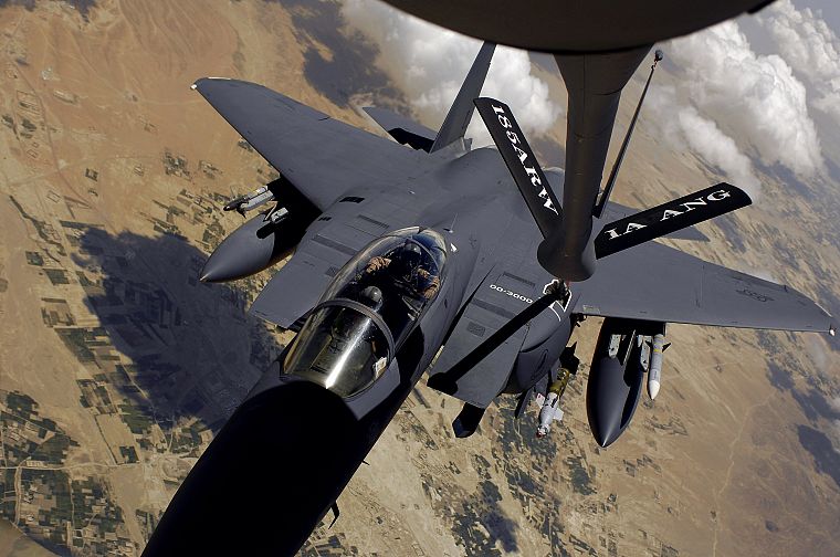 aircraft, military, planes, vehicles, F-15 Eagle, AIM-120, AIM-9 - desktop wallpaper