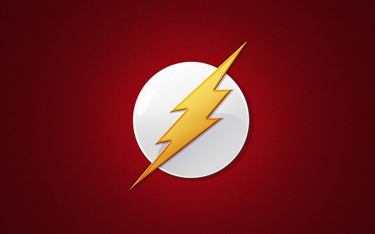 minimalistic, red, DC Comics, The Flash, logos, Flash (superhero) - desktop wallpaper