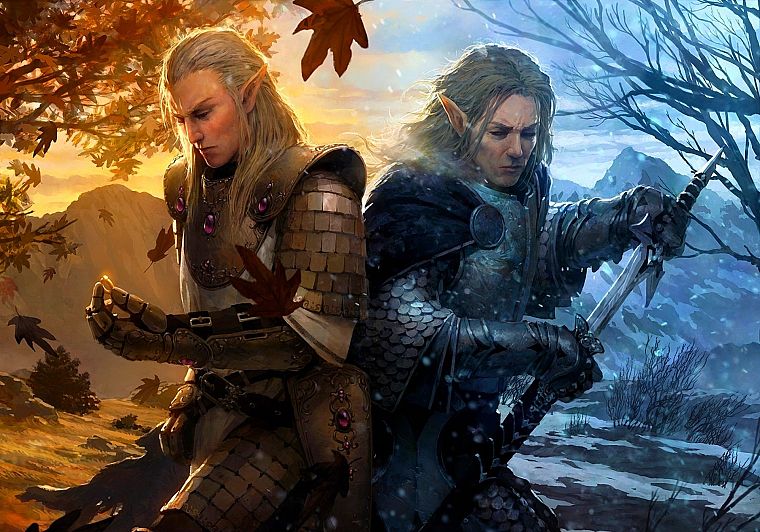 fantasy art, elves, artwork - desktop wallpaper