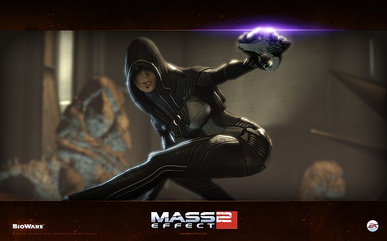 guns, Mass Effect, BioWare, Kasumi Goto - desktop wallpaper