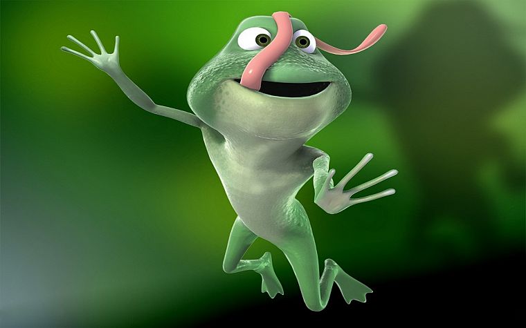 cartoons, funny, animated, frogs - desktop wallpaper