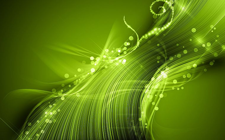green, abstract, lights - desktop wallpaper