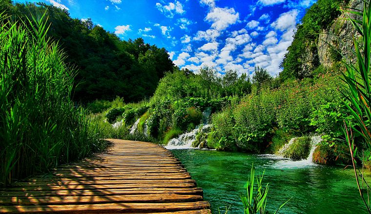 landscapes, nature, waterfalls - desktop wallpaper