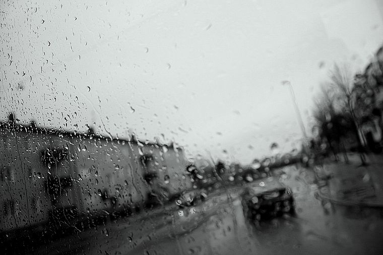 rain, cars, rain on glass - desktop wallpaper
