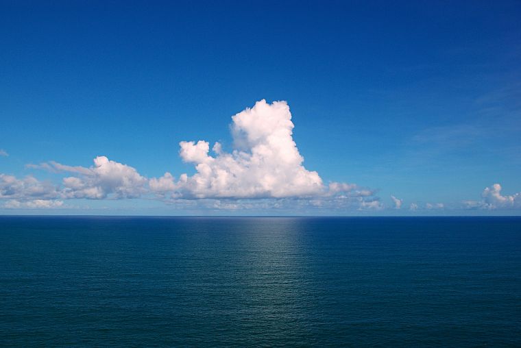 ocean, clouds, horizon - desktop wallpaper
