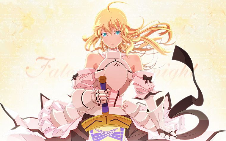 Fate/Stay Night, Fate Unlimited Codes, Saber Lily, detached sleeves, Fate series - desktop wallpaper