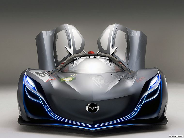 cars, Mazda, vehicles, supercars, concept cars, Mazda Furai, front view - desktop wallpaper