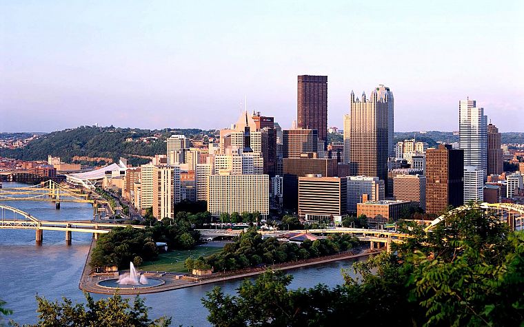 cityscapes, bridges, buildings, Pittsburgh - desktop wallpaper