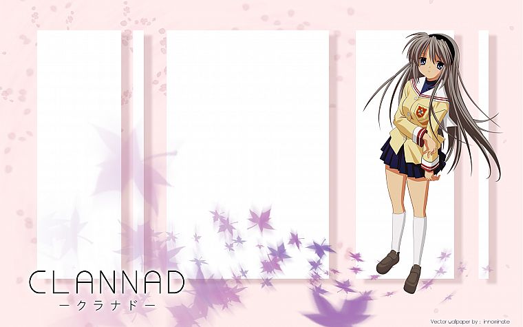 school uniforms, Clannad, Sakagami Tomoyo, knee socks - desktop wallpaper