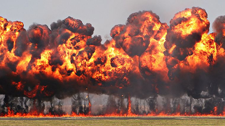 bombs, explosions, fire, napalm - desktop wallpaper
