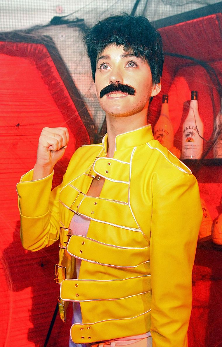 cosplay, Katy Perry, costume, Freddie Mercury, moustache, singers - desktop wallpaper