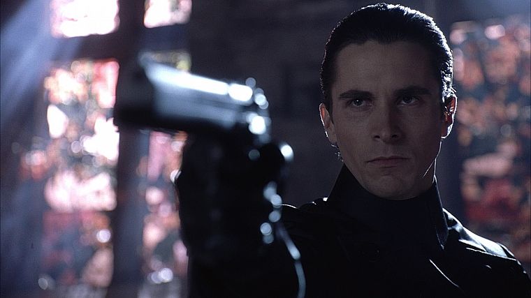 Equilibrium, pistols, men, Christian Bale, screenshots, actors - desktop wallpaper