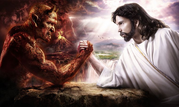 devil, Satan, good vs evil, Lucifer, Human vs Satan - desktop wallpaper