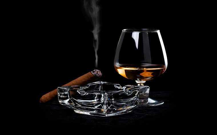 smoking, alcohol, drinks, cigars - desktop wallpaper