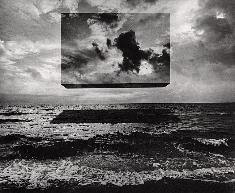 black and white, monochrome, sea - desktop wallpaper