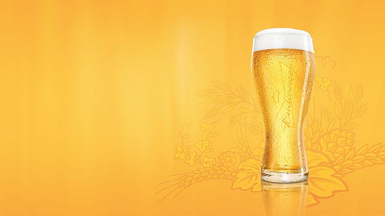 beers, abstract, yellow, Budweiser - desktop wallpaper