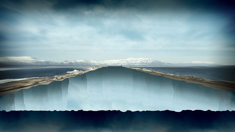 ice, roads - desktop wallpaper