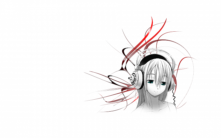 headphones, anime, Nitroplus, Sonico, Soniko - desktop wallpaper
