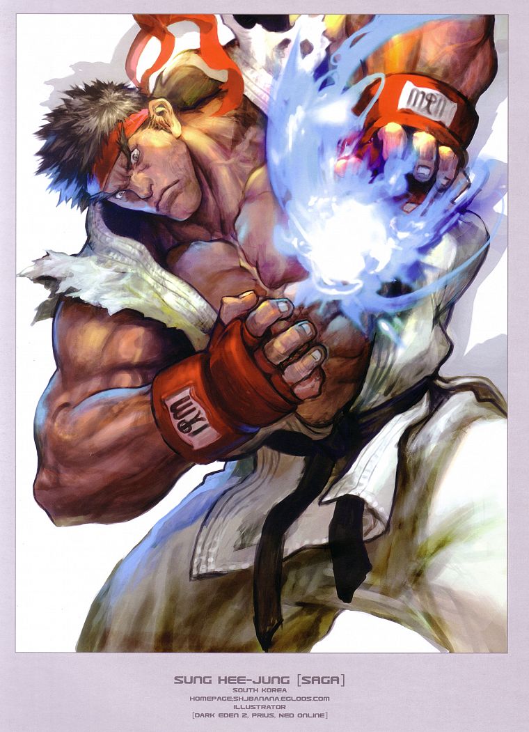 video games, Street Fighter, Ryu, artbook - desktop wallpaper
