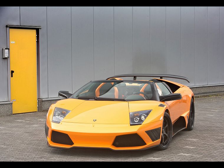 cars, vehicles, Lamborghini Murcielago, orange cars, italian cars - desktop wallpaper