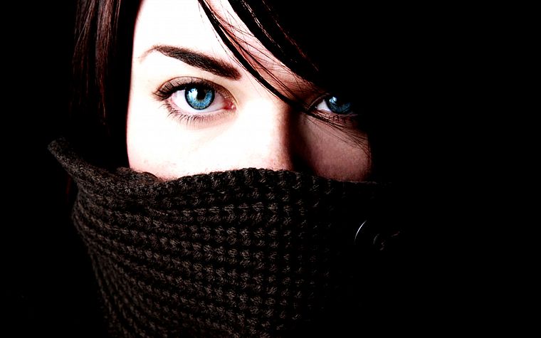 women, close-up, blue eyes, faces - desktop wallpaper