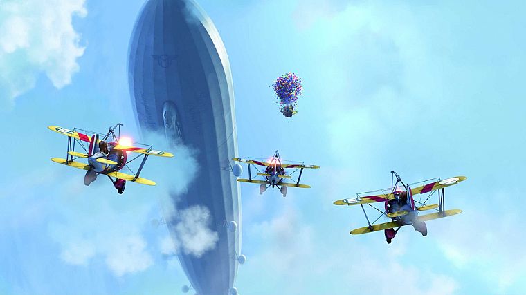 Up (movie), planes, vehicles, airship - desktop wallpaper