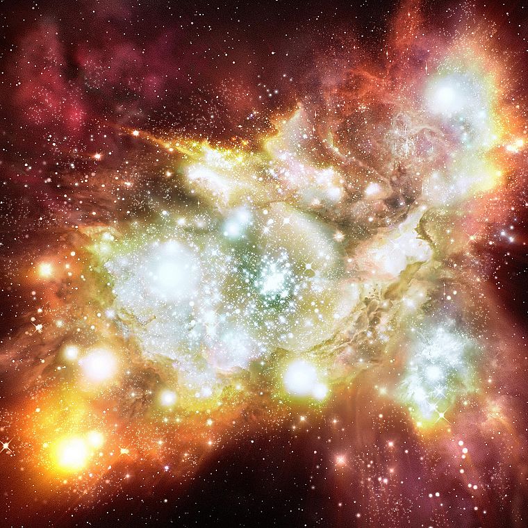 outer space, stars, galaxies, gas cloud - desktop wallpaper