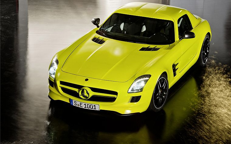 cars, AMG, Mercedes-Benz, German cars, Mercedes-Benz SLS AMG E-Cell - desktop wallpaper