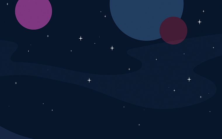 blue, night, stars, Moon - desktop wallpaper