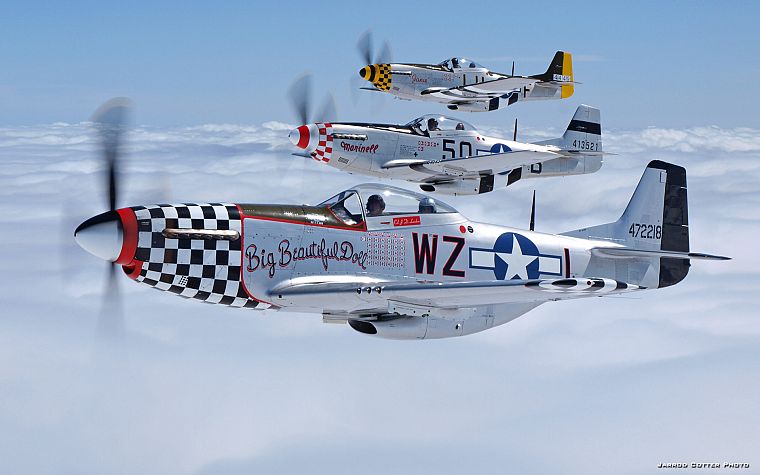 aircraft, military, airplanes, P-51 Mustang - desktop wallpaper