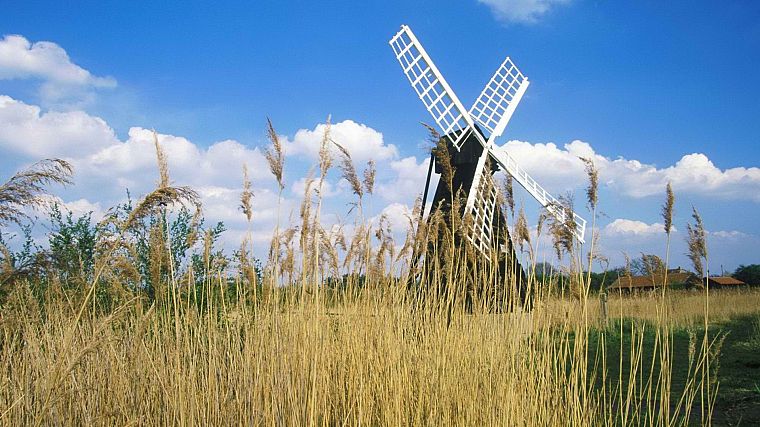 United Kingdom, windmills - desktop wallpaper