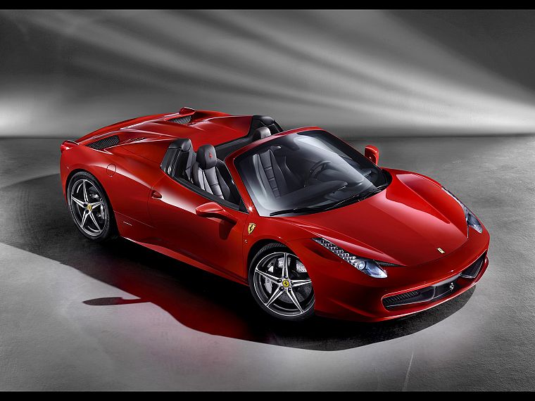 cars, studio, Ferrari, front, vehicles, Ferrari 458 Italia, Ferrari 458 Spider - desktop wallpaper