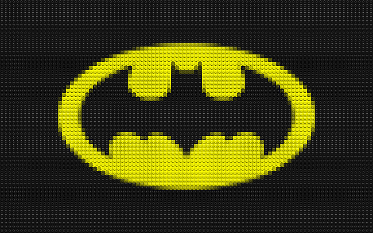 Batman, DC Comics, mosaic, logos, Batman Logo, Legos - desktop wallpaper