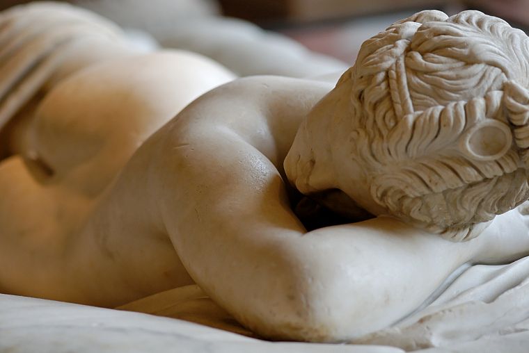 sculptures, lying down, nude statues, faces - desktop wallpaper