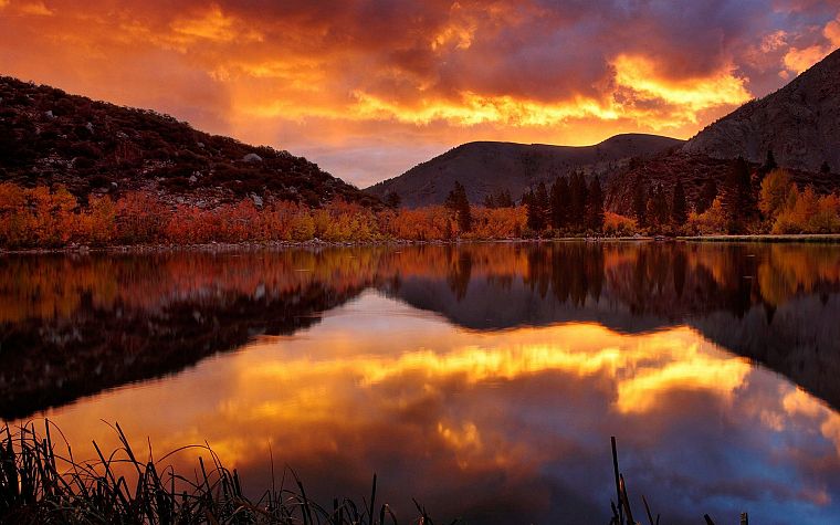 landscapes, nature, autumn, reflections - desktop wallpaper