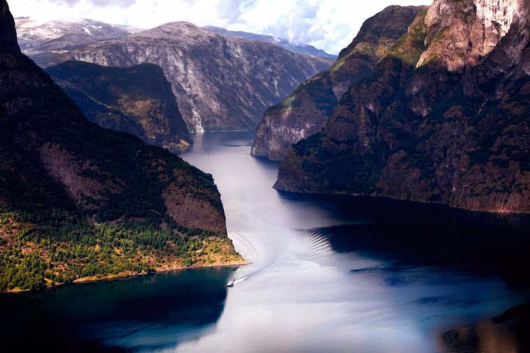 mountains, rivers - desktop wallpaper
