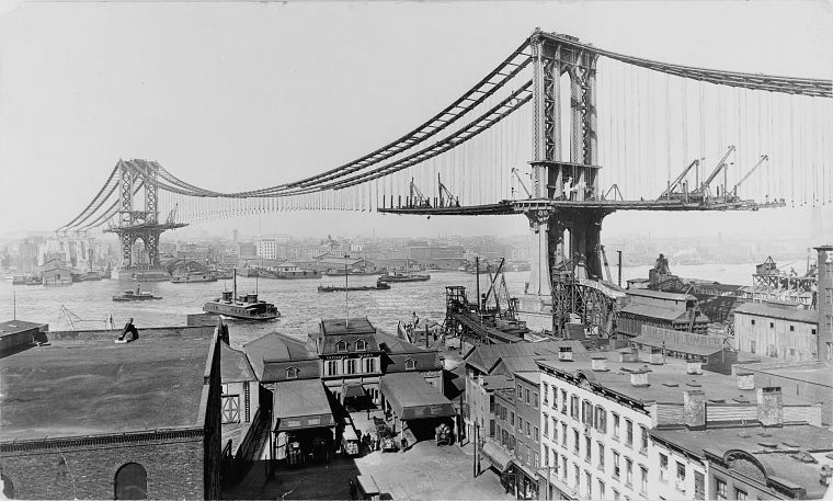 bridges, Manhattan, construction - desktop wallpaper