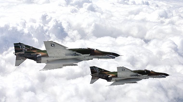 aircraft, F-4 Phantom II, skyscapes - desktop wallpaper