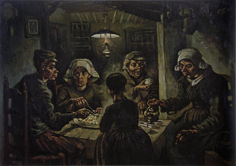paintings, Vincent Van Gogh, artwork, The Potato Eaters - desktop wallpaper