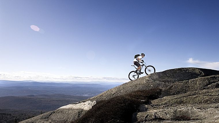 climbing, mountains, landscapes, bike, sports - desktop wallpaper