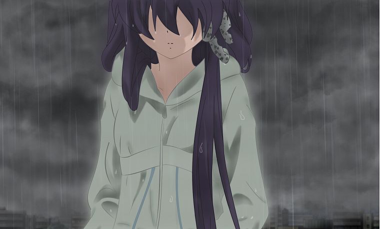 rain, Clannad, sad, depressing, Fujibayashi Kyou - desktop wallpaper