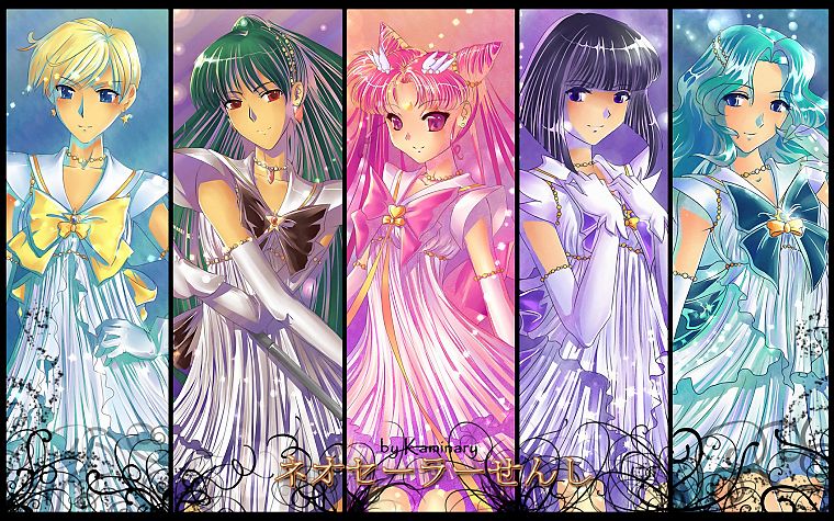 chibiusa, Sailor Uranus, Sailor Neptune, Sailor Pluto, sailor uniforms, Sailor Saturn, Bishoujo Senshi Sailor Moon, Sailor Chibi Moon - desktop wallpaper