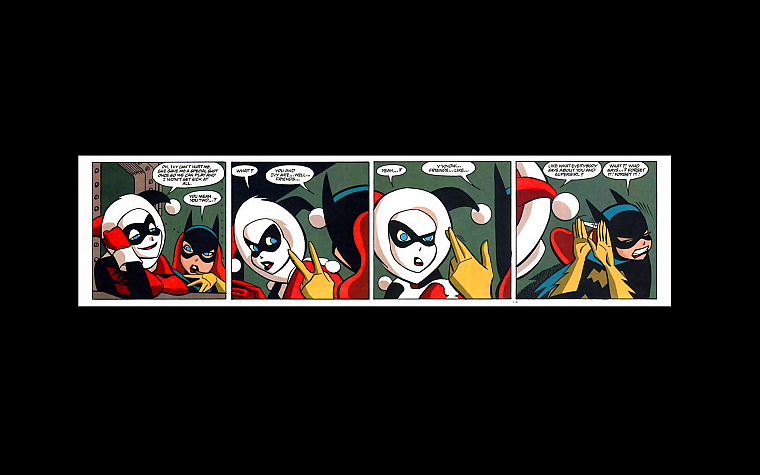 Batman, DC Comics, Harley Quinn, Batwoman, comic strip - desktop wallpaper