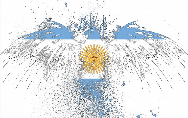 Argentina, eagles, flags - desktop wallpaper