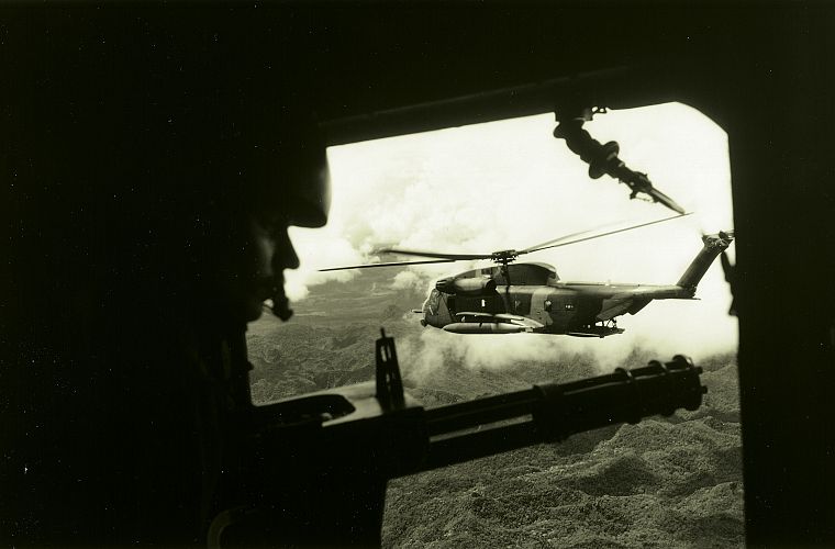 soldiers, war, helicopters, Viet Nam, vehicles, CH-46 Sea Knight - desktop wallpaper