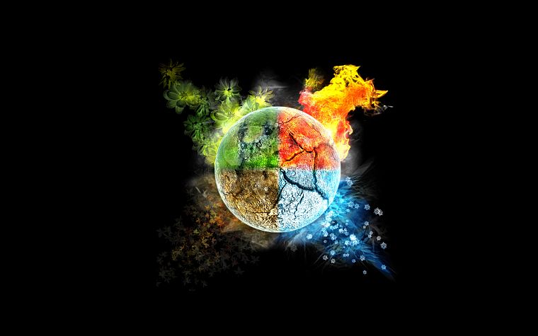 Earth, four elements - desktop wallpaper
