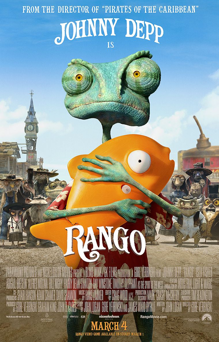 Johnny Depp, Rango, movie posters - desktop wallpaper