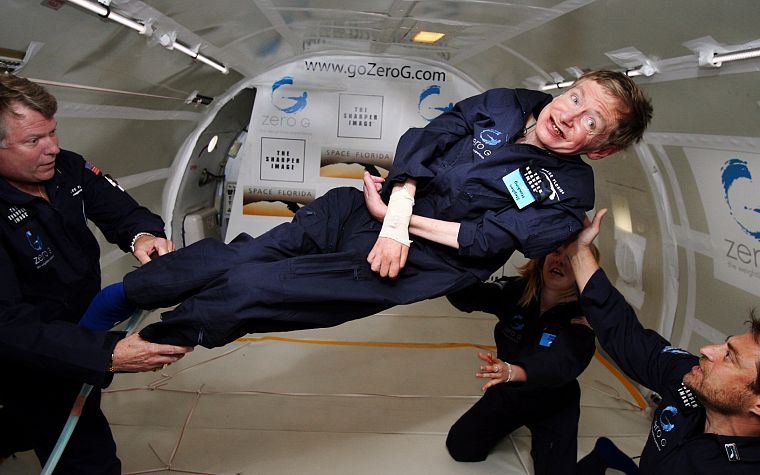 Stephen Hawking, Reduced gravity aircraft - desktop wallpaper
